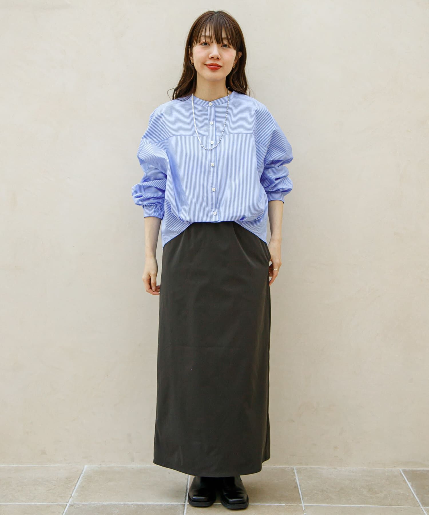 Sonny Label 「『WEB限定』フロントタックバンドカラーシャツ」|シャツ・ブラウス|