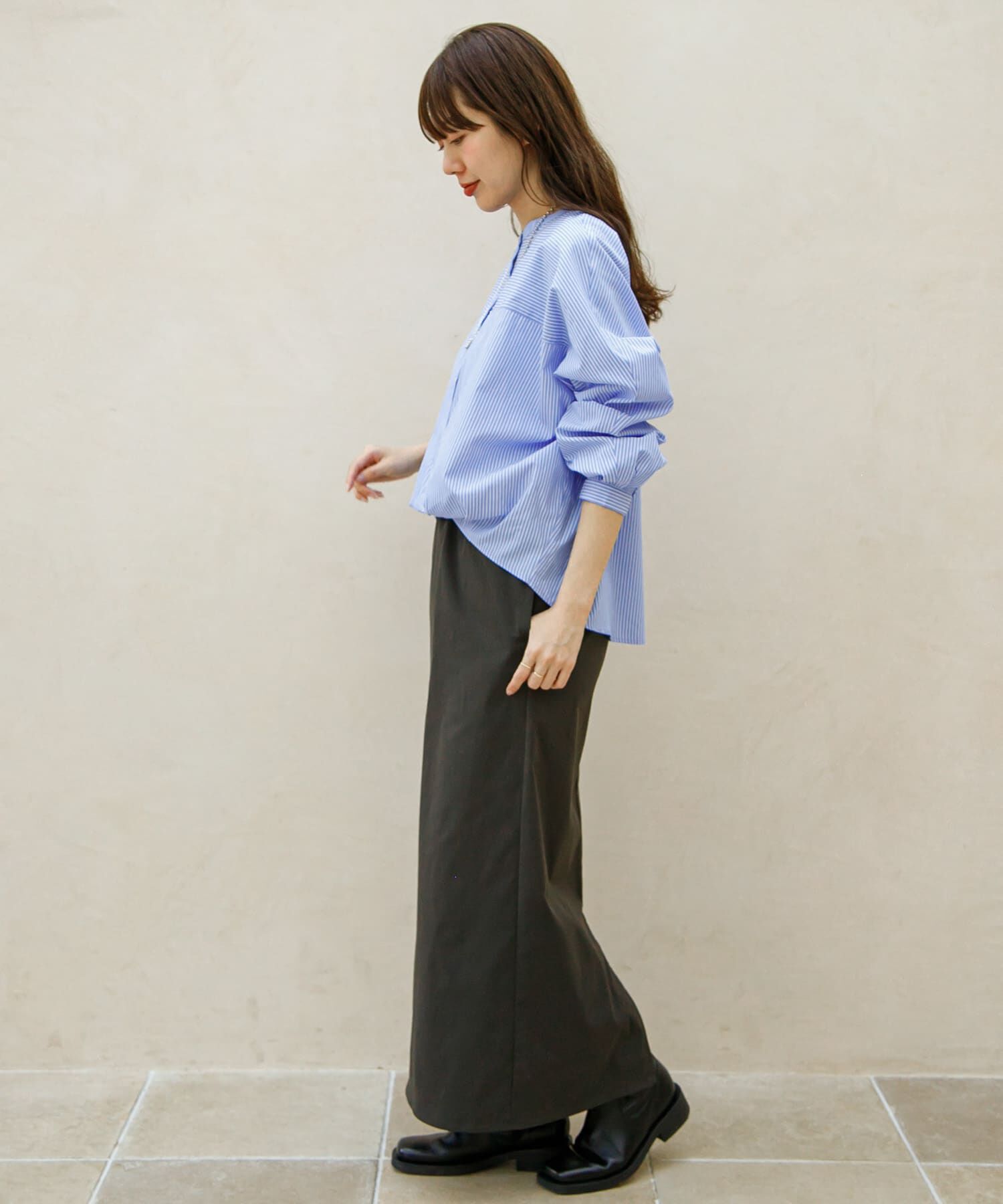 Sonny Label 「『WEB限定』フロントタックバンドカラーシャツ」|シャツ・ブラウス|