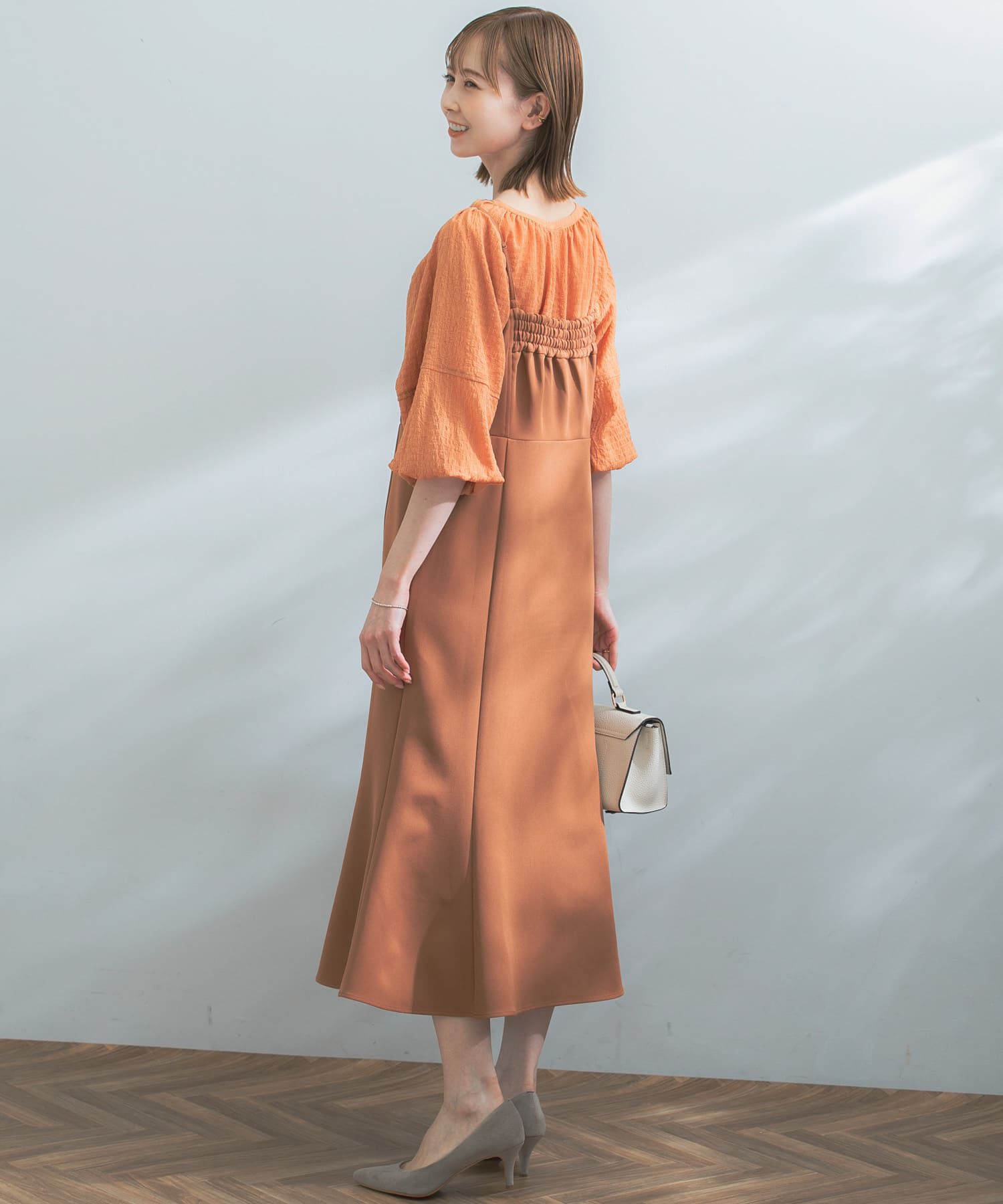 URBAN RESEARCH ROSSO「ブラウス&times;キャミセットワンピース」|ワンピース|