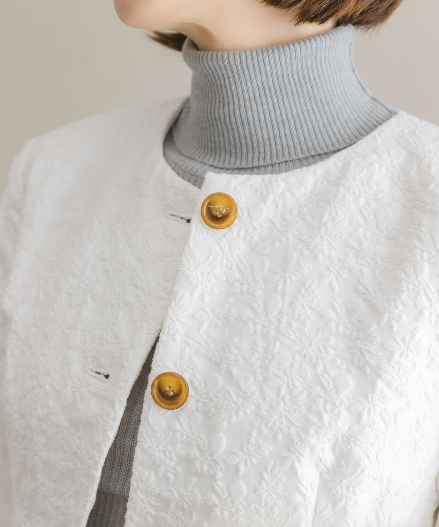 URBAN RESEARCH ROSSO「F by ROSSO　ジャガード中綿ジャケット」|ダウン|