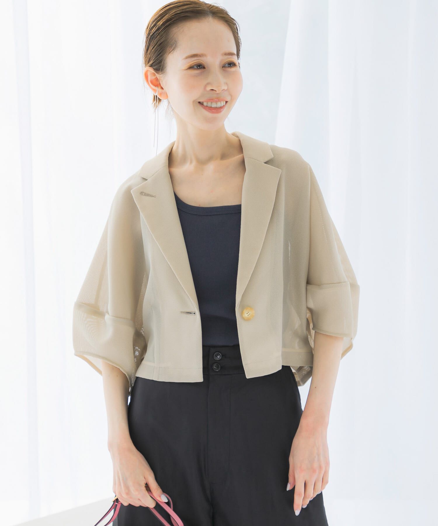 URBAN RESEARCH ROSSO「抗菌防臭カップ付デザインタンクトップ」|タンクトップ|