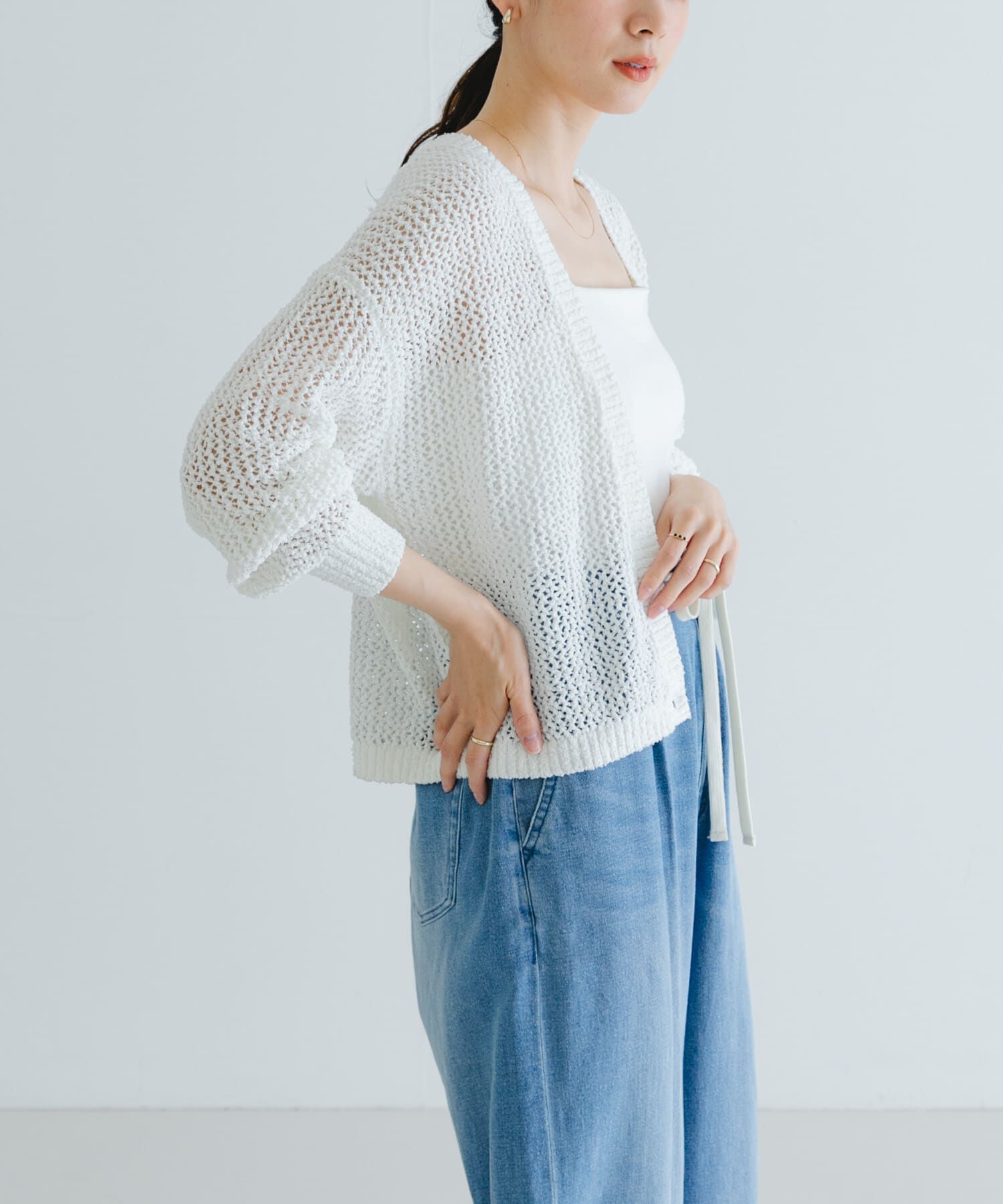 URBAN RESEARCH「透かし柄2WAYニットカーディガン」|カーディガン|