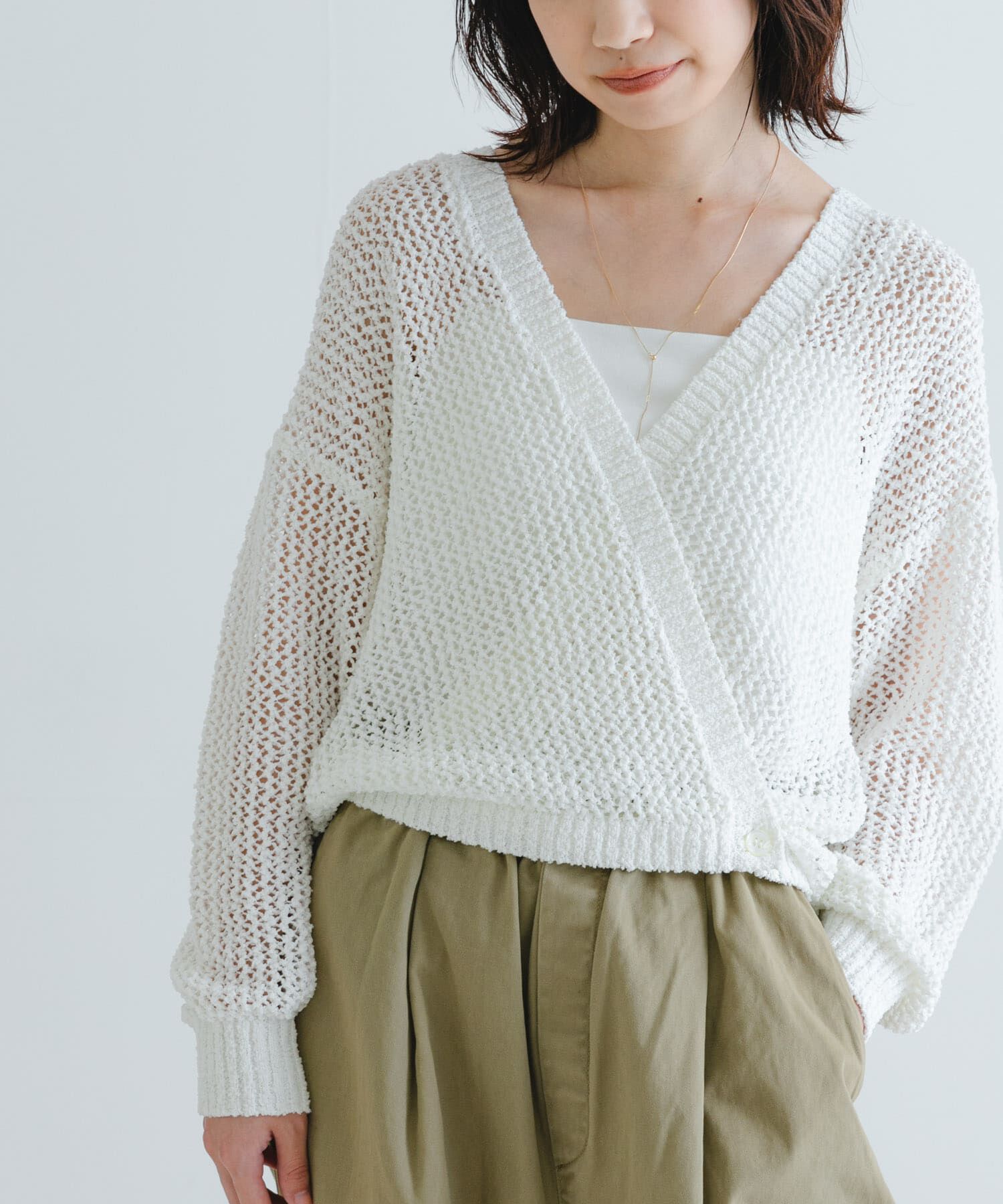 URBAN RESEARCH「透かし柄2WAYニットカーディガン」|カーディガン|