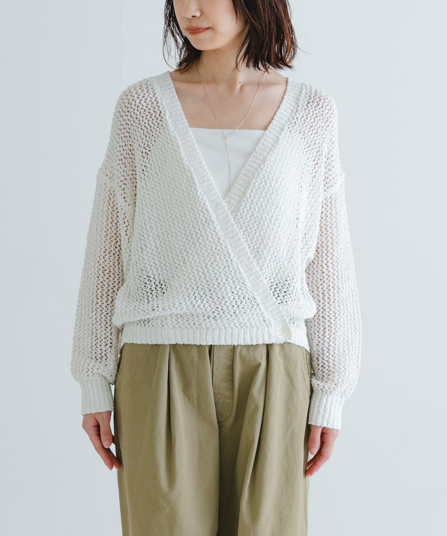 URBAN RESEARCH「透かし柄2WAYニットカーディガン」|カーディガン|