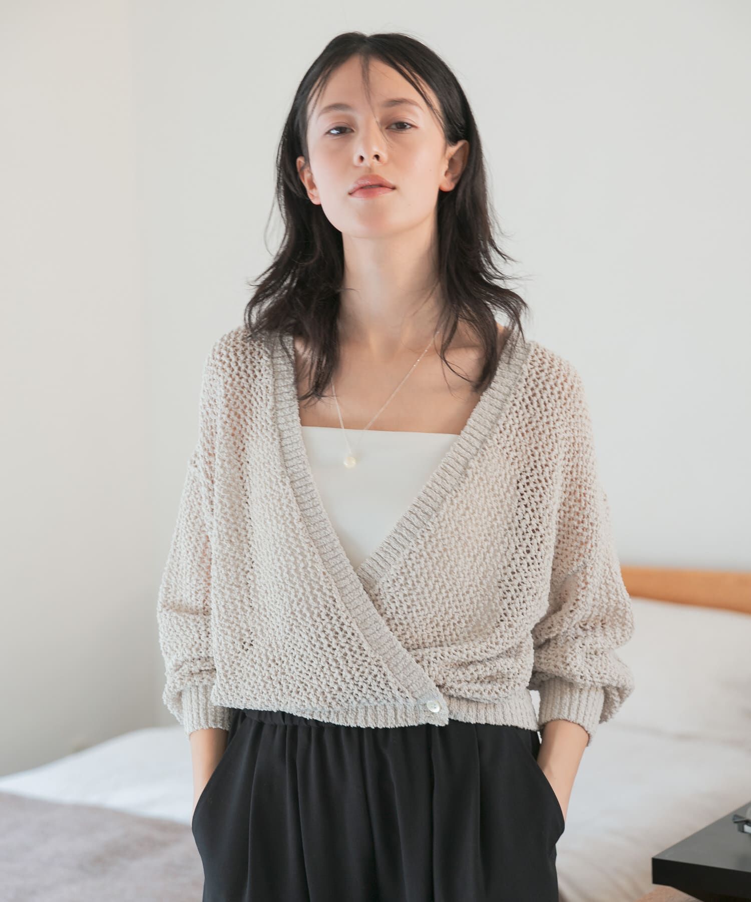 URBAN RESEARCH「透かし柄2WAYニットカーディガン」|カーディガン|