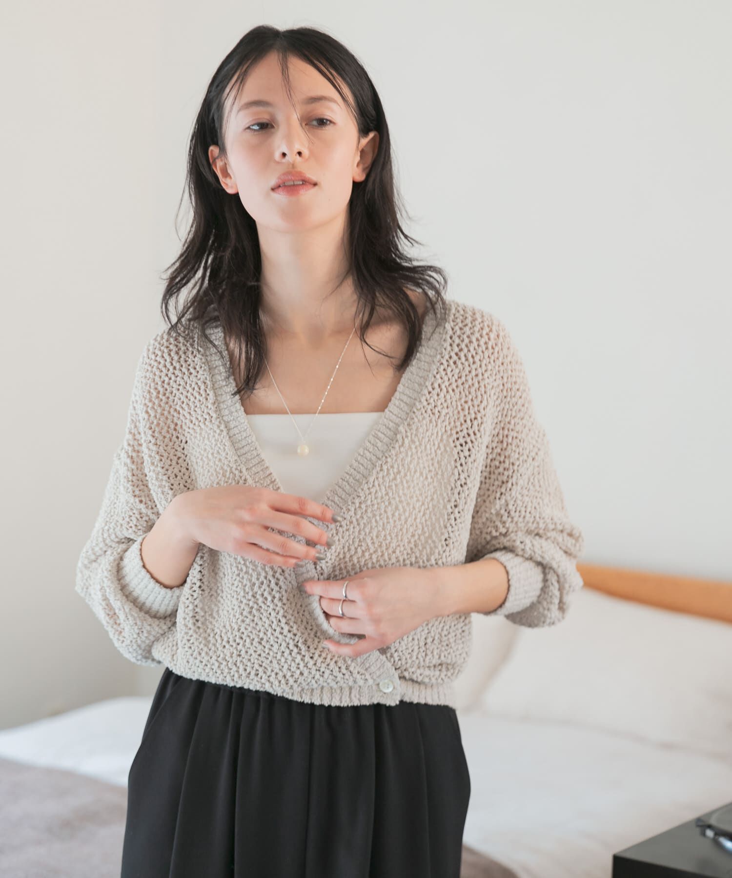 URBAN RESEARCH「透かし柄2WAYニットカーディガン」|カーディガン|