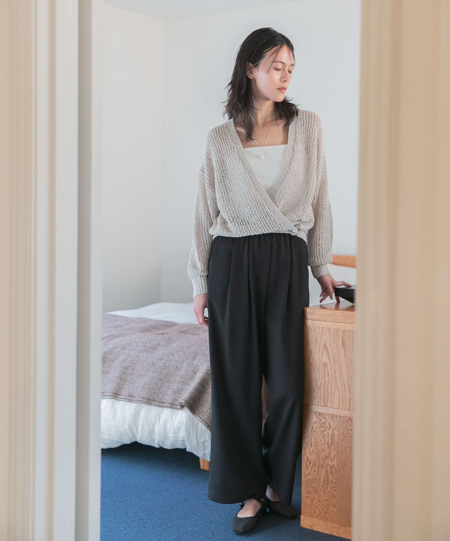 URBAN RESEARCH「透かし柄2WAYニットカーディガン」|カーディガン|