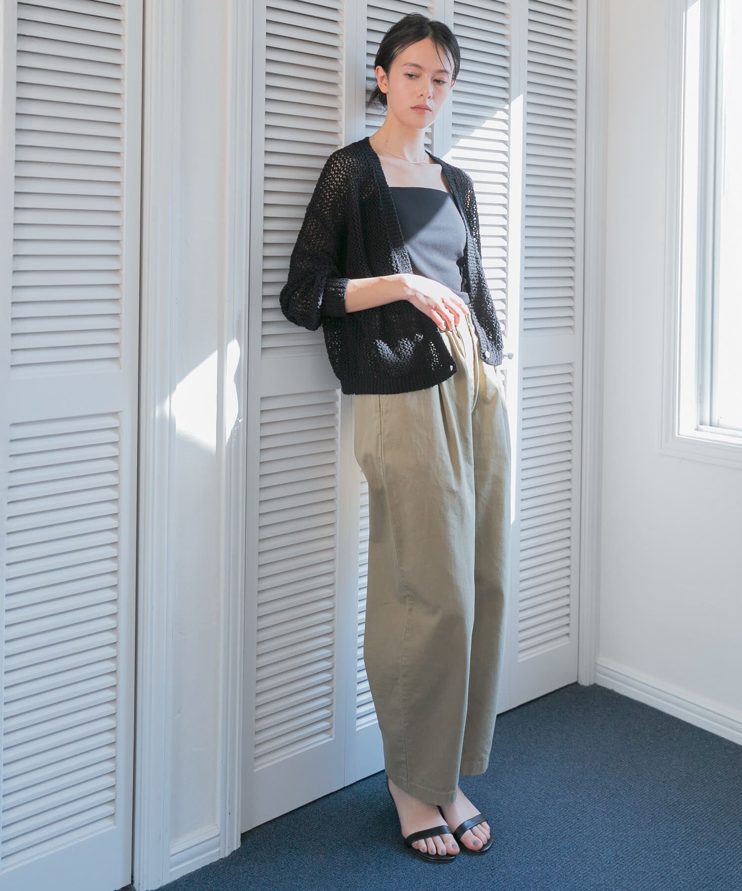 URBAN RESEARCH「透かし柄2WAYニットカーディガン」|カーディガン|