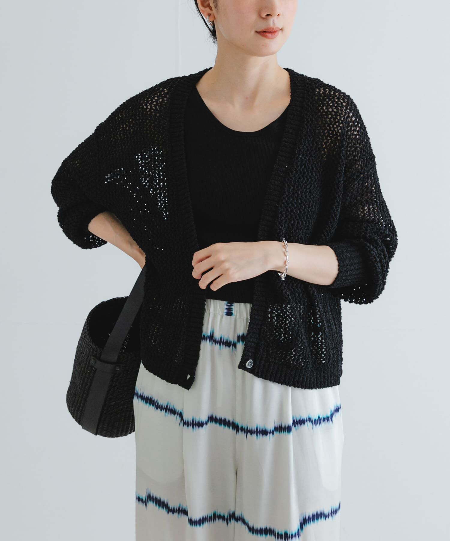 URBAN RESEARCH「透かし柄2WAYニットカーディガン」|カーディガン|