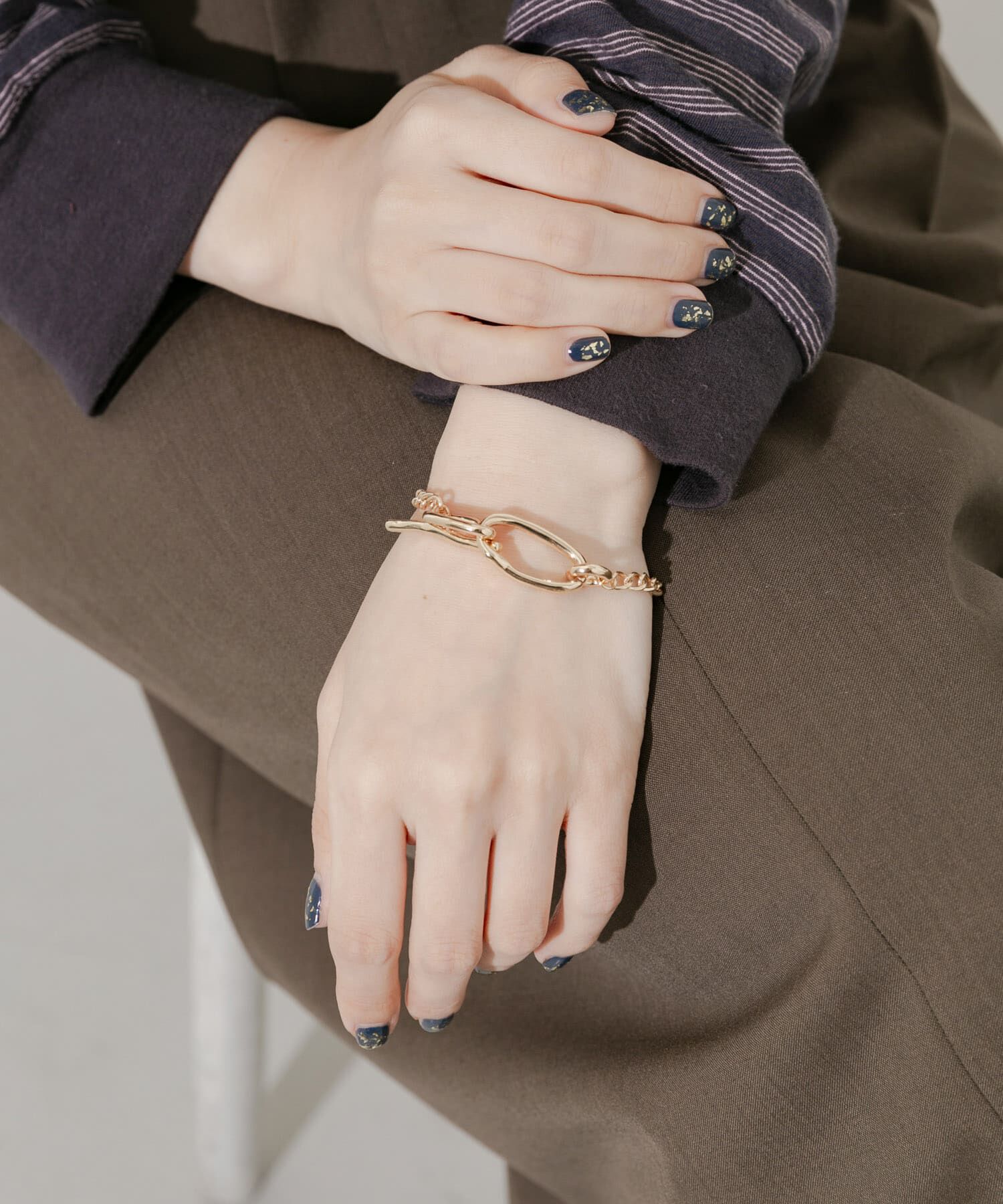 SMELLY「ニュアンスオーバルチェーンマンテルブレスレット」|ブレスレット・バングル|