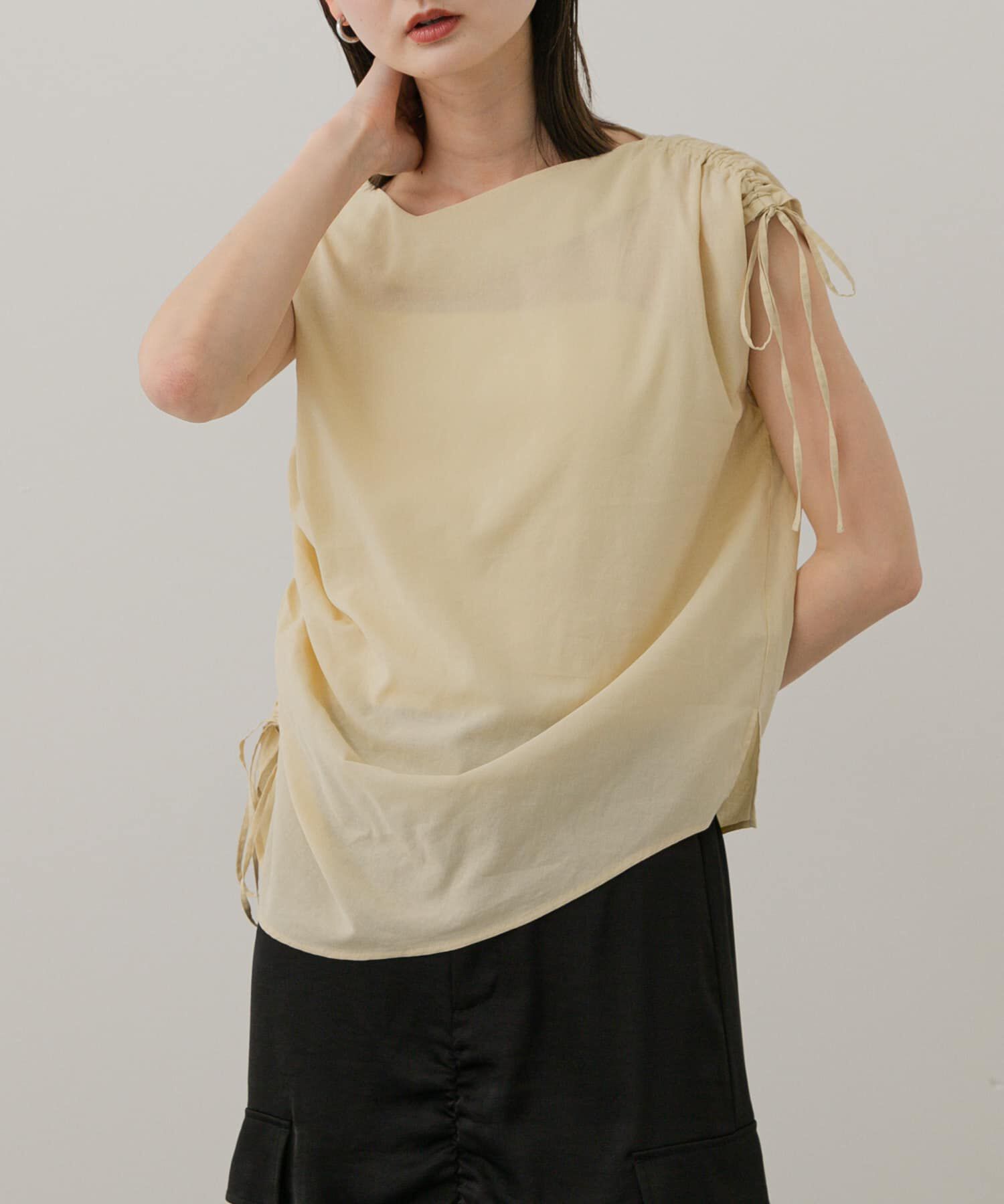 SENSE OF PLACE by URBAN RESEARCH「アシンメトリーシャーリングトップ」|シャツ・ブラウス|ベージュ