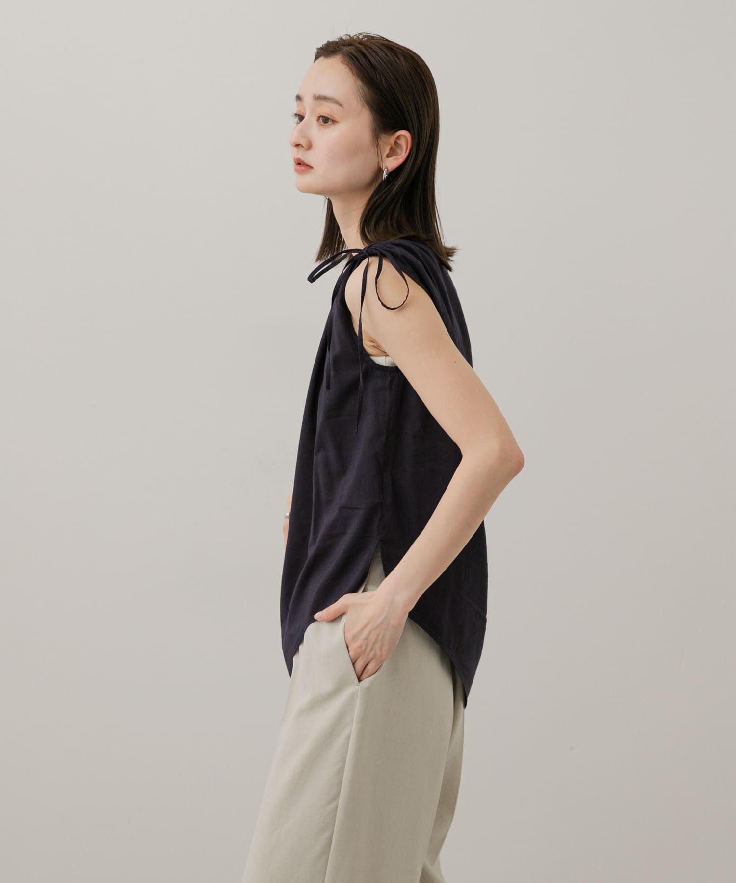 SENSE OF PLACE by URBAN RESEARCH「アシンメトリーシャーリングトップ」|シャツ・ブラウス|