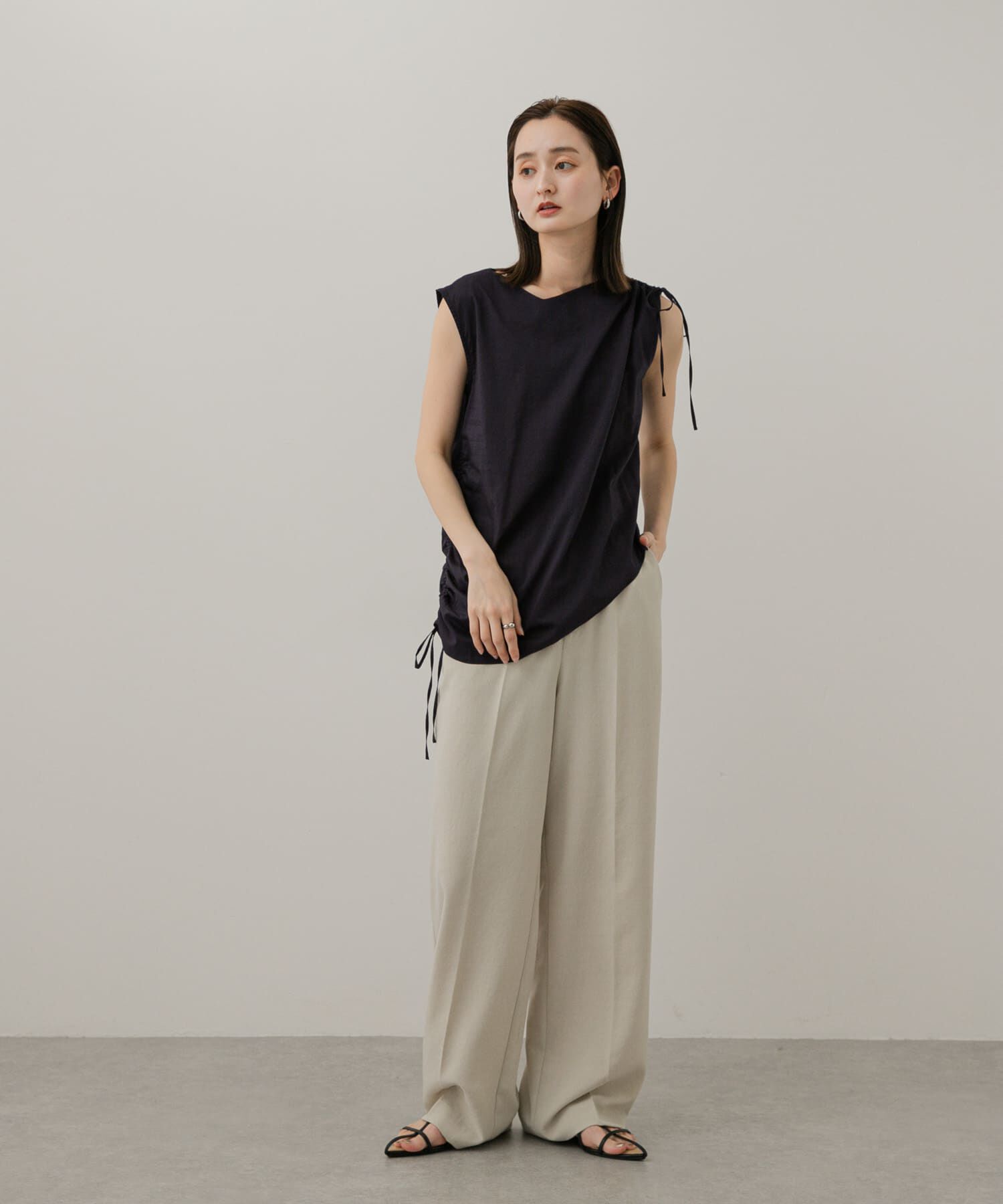 SENSE OF PLACE by URBAN RESEARCH「アシンメトリーシャーリングトップ」|シャツ・ブラウス|