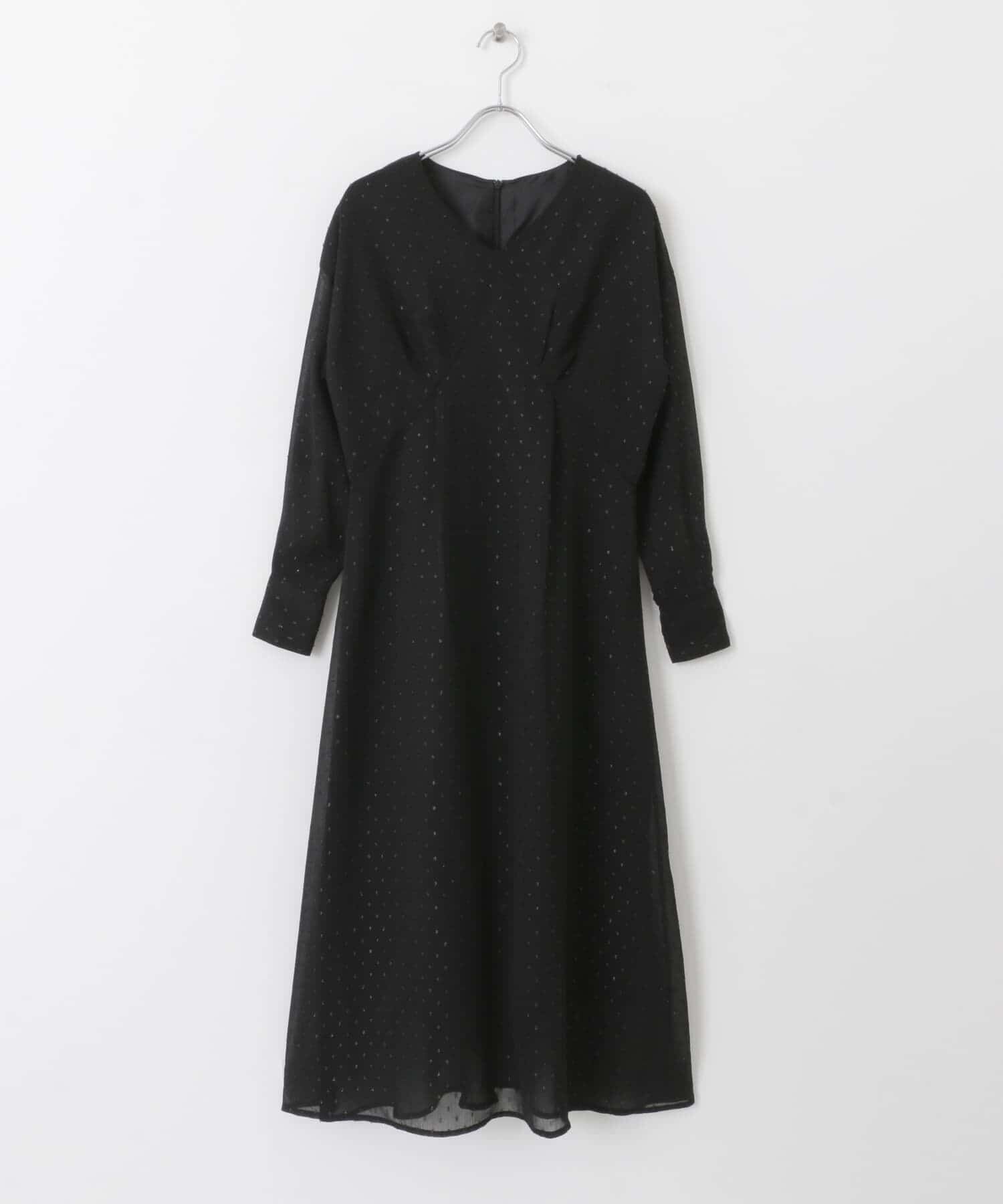 SENSE OF PLACE by URBAN RESEARCH「ラメジャガードワンピース」|ワンピース|ブラック