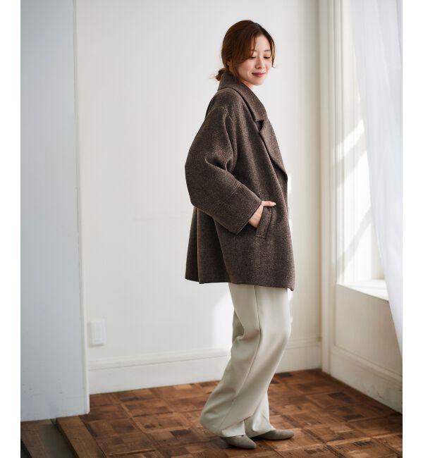 le.coeur blanc「《WEB限定アイテム》ヘリンボーンミドルコート」|その他|