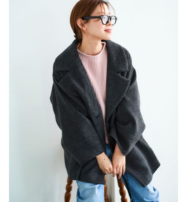 le.coeur blanc「《WEB限定アイテム》ヘリンボーンミドルコート」|その他|