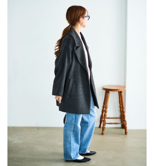 le.coeur blanc「《WEB限定アイテム》ヘリンボーンミドルコート」|その他|