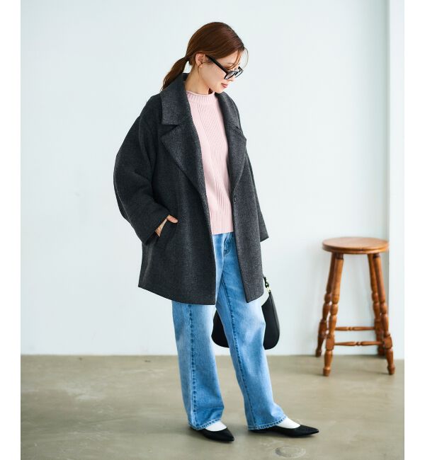 le.coeur blanc「《WEB限定アイテム》ヘリンボーンミドルコート」|その他|