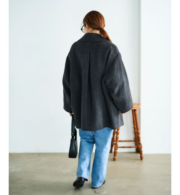 le.coeur blanc「《WEB限定アイテム》ヘリンボーンミドルコート」|その他|