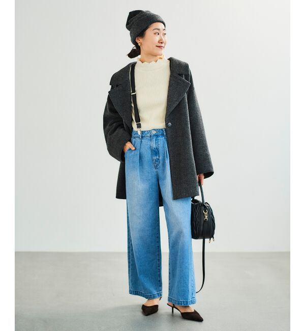 le.coeur blanc「《WEB限定アイテム》ヘリンボーンミドルコート」|その他|