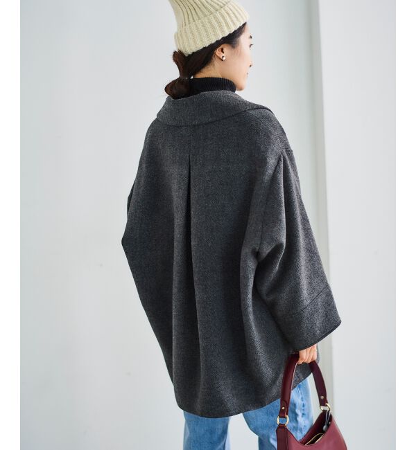 le.coeur blanc「《WEB限定アイテム》ヘリンボーンミドルコート」|その他|