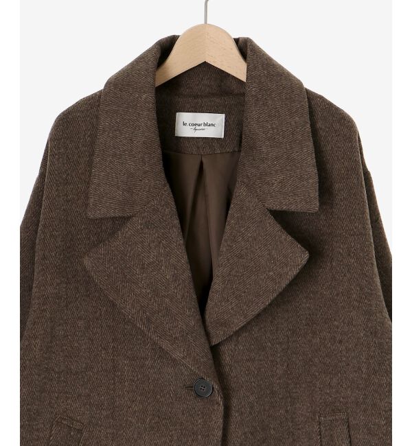 le.coeur blanc「《WEB限定アイテム》ヘリンボーンミドルコート」|その他|