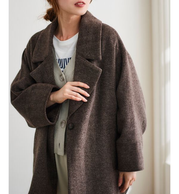 le.coeur blanc「《WEB限定アイテム》ヘリンボーンミドルコート」|その他|