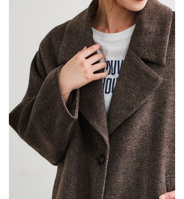 le.coeur blanc「《WEB限定アイテム》ヘリンボーンミドルコート」|その他|