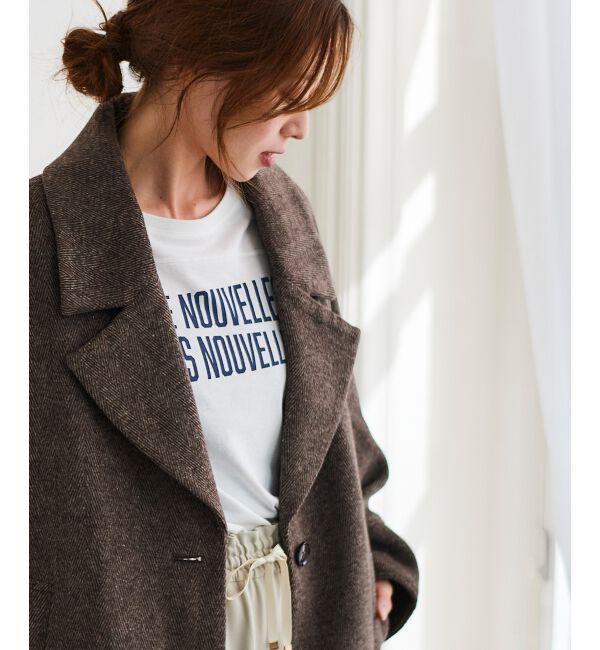 le.coeur blanc「《WEB限定アイテム》ヘリンボーンミドルコート」|その他|