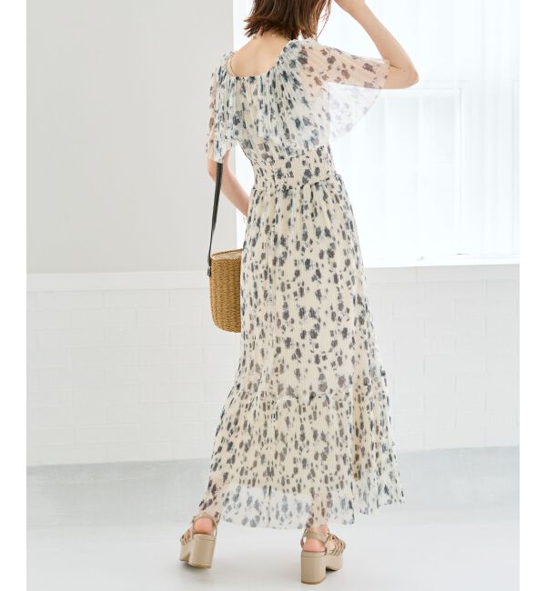 MAJESTICLEGON「チュールプリーツフラワーワンピース」|ワンピース|