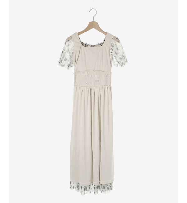 MAJESTICLEGON「チュールプリーツフラワーワンピース」|ワンピース|