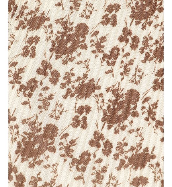 MAJESTICLEGON「チュールプリーツフラワーワンピース」|ワンピース|