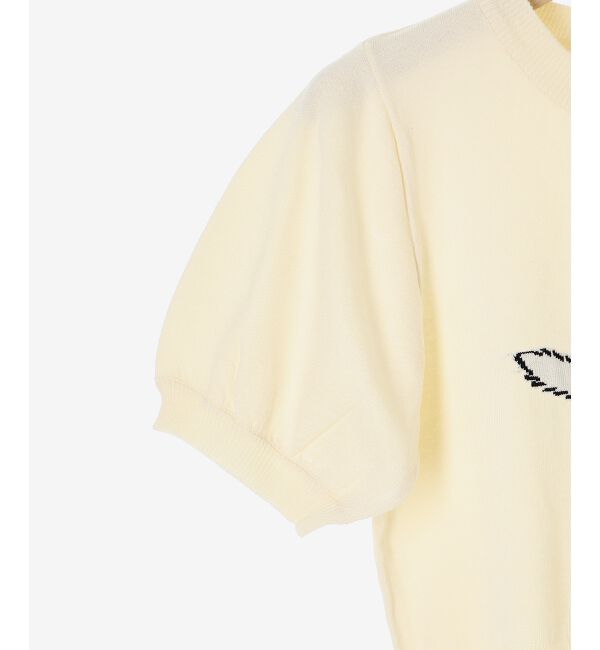 MAJESTICLEGON「キャットジャカード半袖ニット」|ニット・セーター|