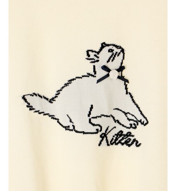 MAJESTICLEGON「キャットジャカード半袖ニット」|ニット・セーター|