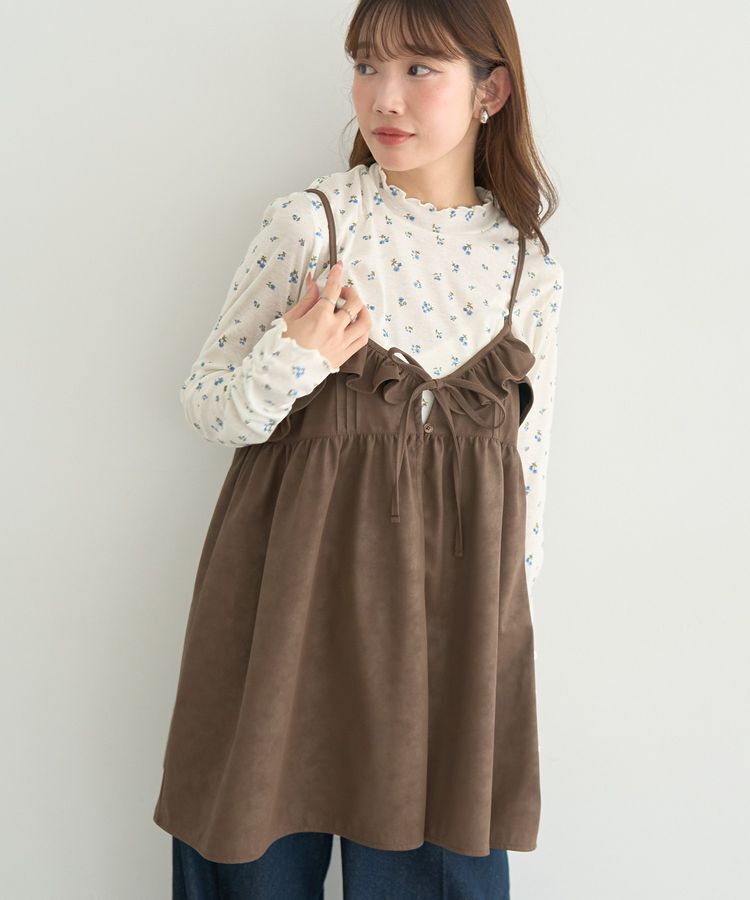 earth music&ecology「フェイクレザーキャミチュニック」|ベスト・ジレ|