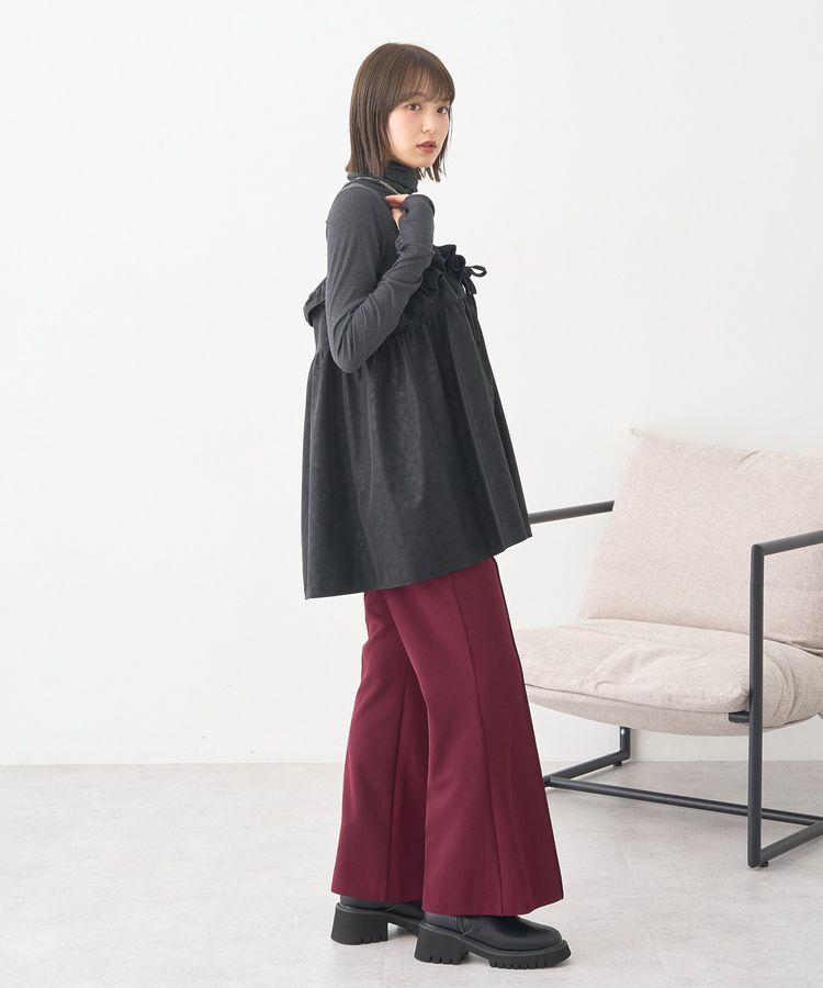 earth music&ecology「フェイクレザーキャミチュニック」|ベスト・ジレ|