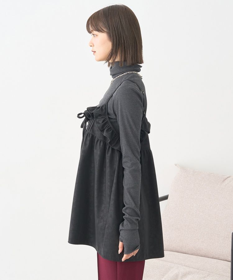 earth music&ecology「フェイクレザーキャミチュニック」|ベスト・ジレ|