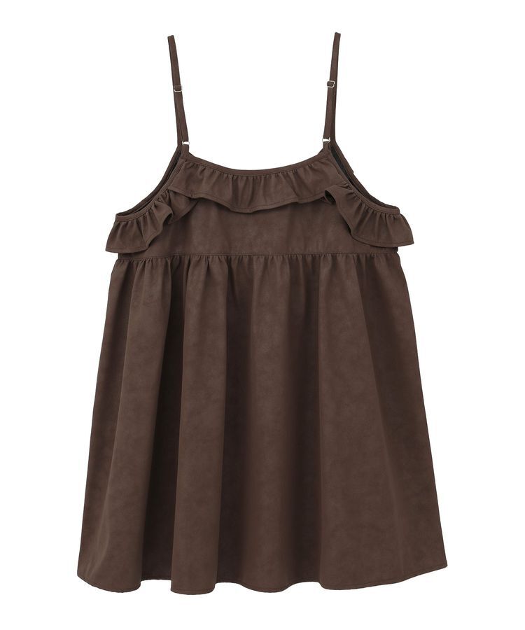 earth music&ecology「フェイクレザーキャミチュニック」|ベスト・ジレ|