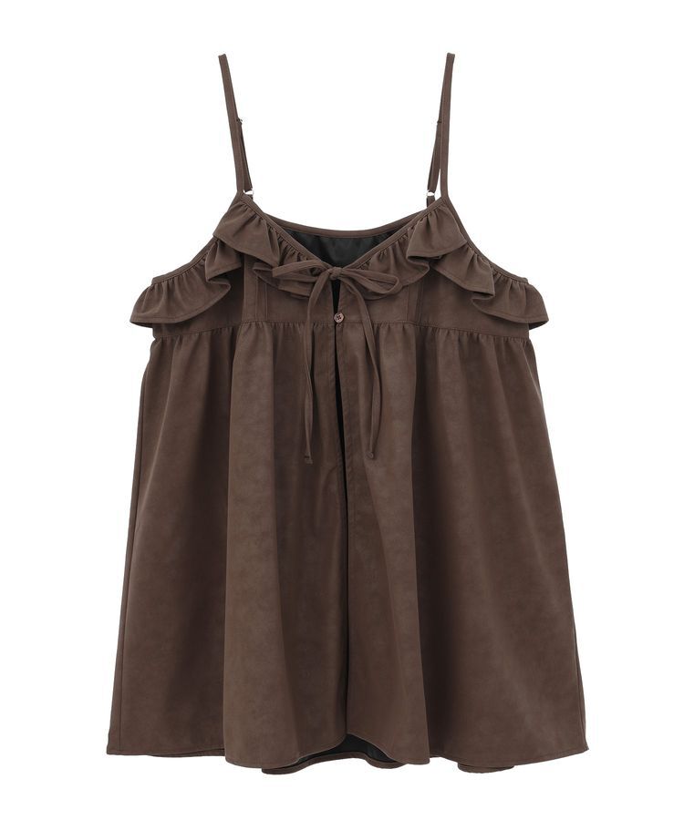 earth music&ecology「フェイクレザーキャミチュニック」|ベスト・ジレ|