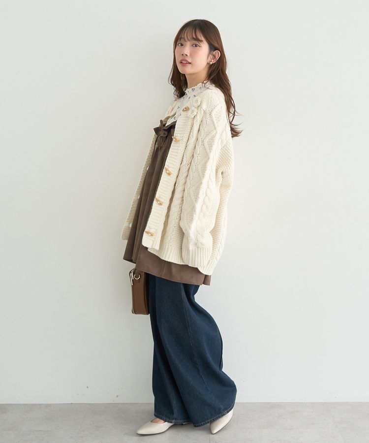 earth music&ecology「フェイクレザーキャミチュニック」|ベスト・ジレ|