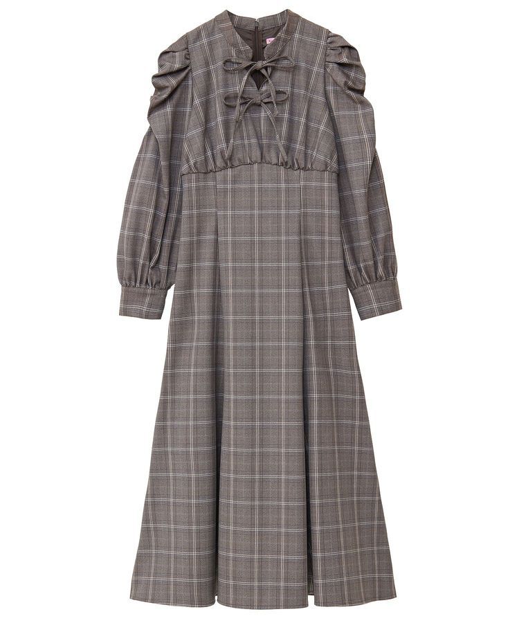 Maison de FLEUR Petite Robe「聡明な淑女のチェックワンピース」|ワンピース|