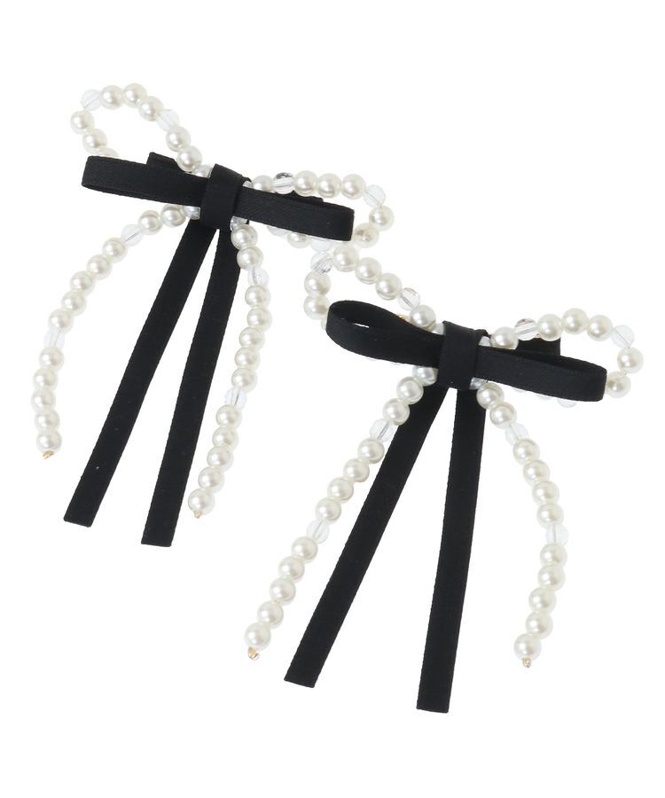 Maison de FLEUR「パールリボン2SETクリップ」|その他|