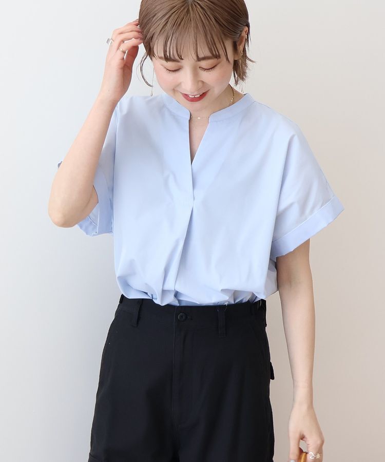 AMERICAN HOLIC「スキッパー半袖シャツ」|シャツ・ブラウス|