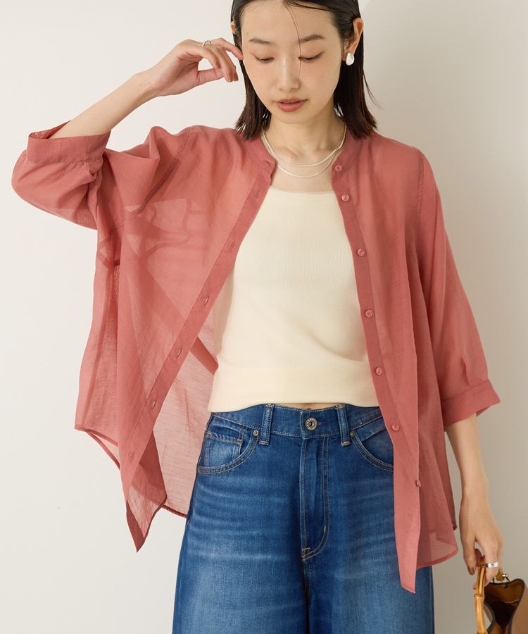 AMERICAN HOLIC「5分袖シアードルマンシャツ」|シャツ・ブラウス|