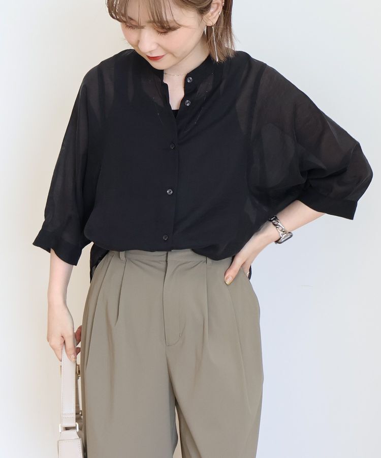 AMERICAN HOLIC「5分袖シアードルマンシャツ」|シャツ・ブラウス|