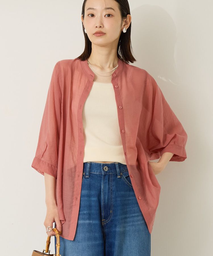 AMERICAN HOLIC「5分袖シアードルマンシャツ」|シャツ・ブラウス|