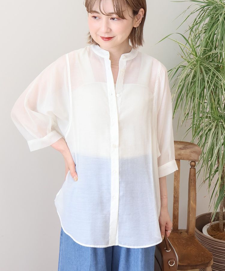 AMERICAN HOLIC「5分袖シアードルマンシャツ」|シャツ・ブラウス|