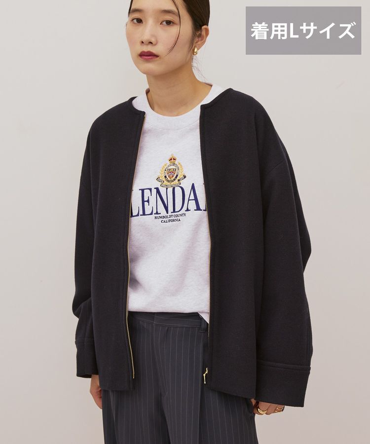 AMERICAN HOLIC「【選べる丈】中空FIBERノーカラーコート」|その他|Black