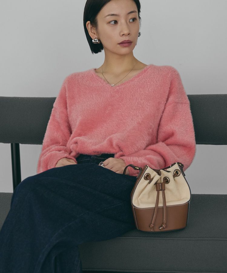 AMERICAN HOLIC「Vネックフェアリーニットプルオーバー」|ニット・セーター|Pink