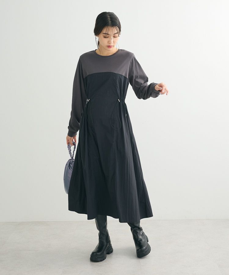 Green Parks「カットソードロストドッキングワンピース」|ワンピース|Black